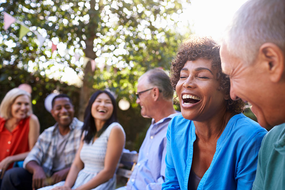 Friends laughing