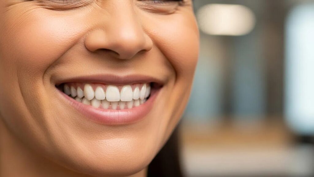 smiling-patient-displaying-new-temporary-crowns-from-teeth-in-a-day-procedure